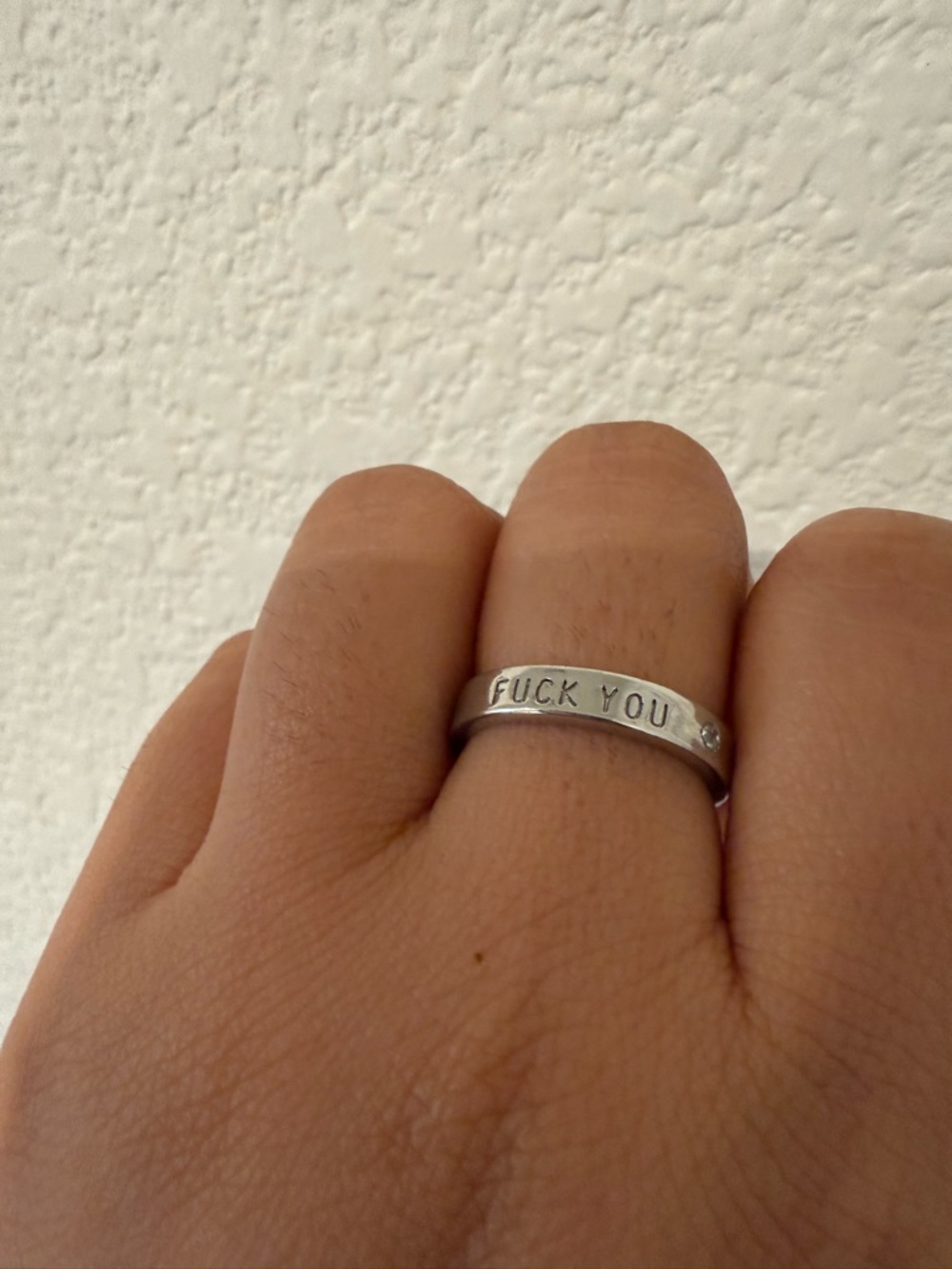 Silver Engraved Band Ring -